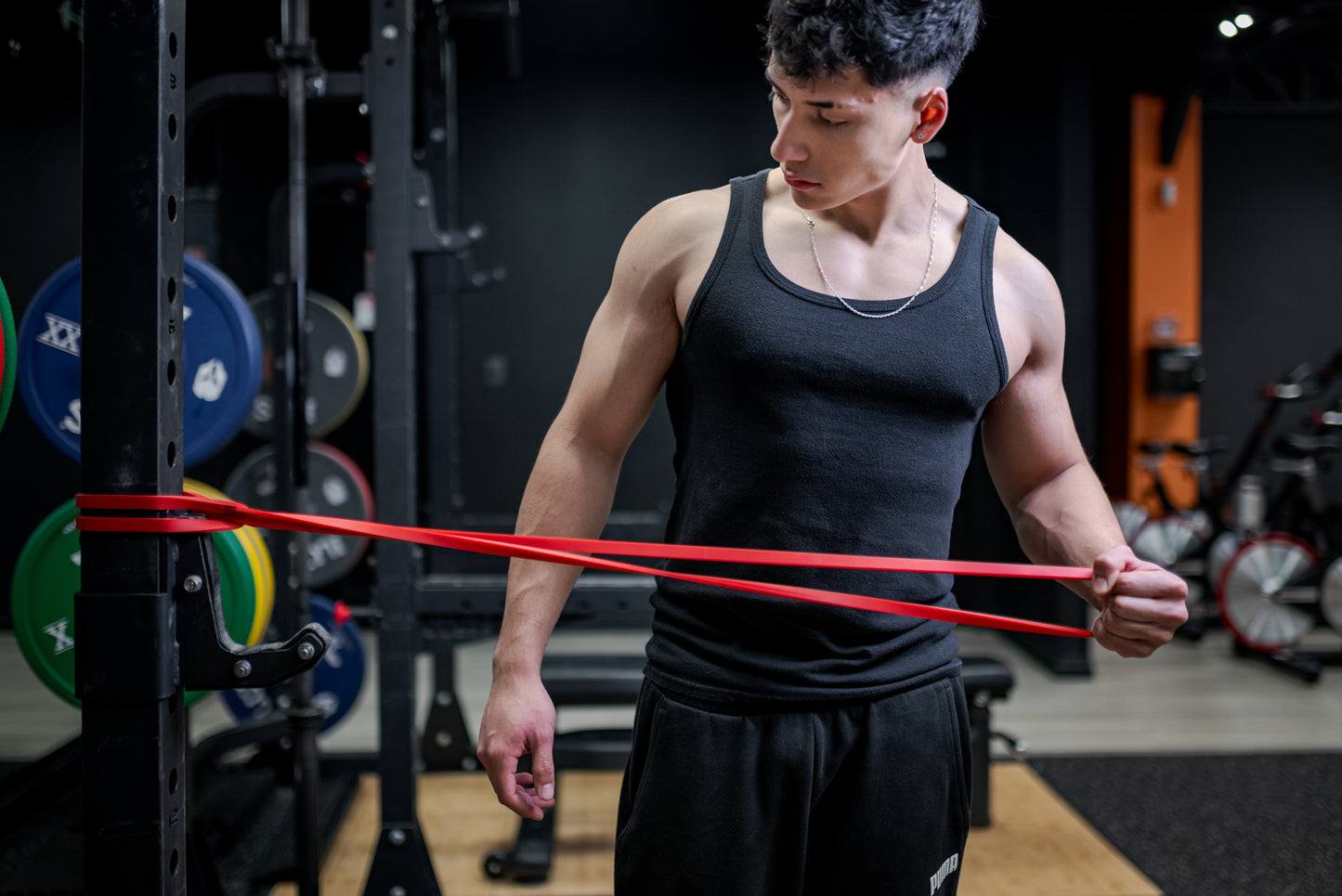 BANDA DE RESISTENCIA (7 A 16 Kg) ROJA PARA ENTRENAMIENTO - TTFL