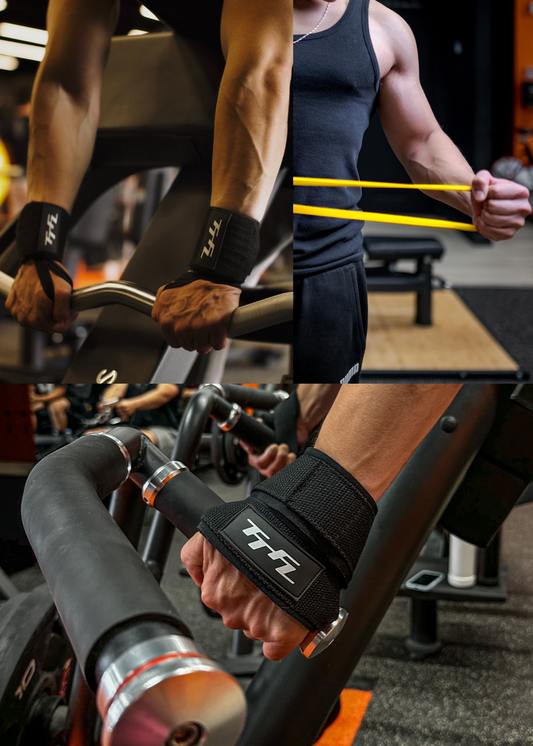 PACK MUÑEQUERAS + STRAPS EN 8 + BANDA AMARILLA DE REGALO🎁