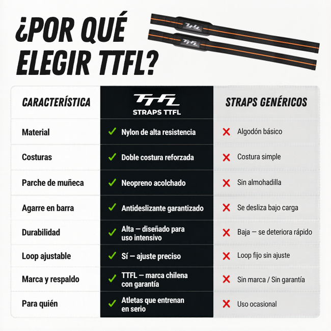 Straps Clásicos TTFL TTFL vs alternativas genéricas