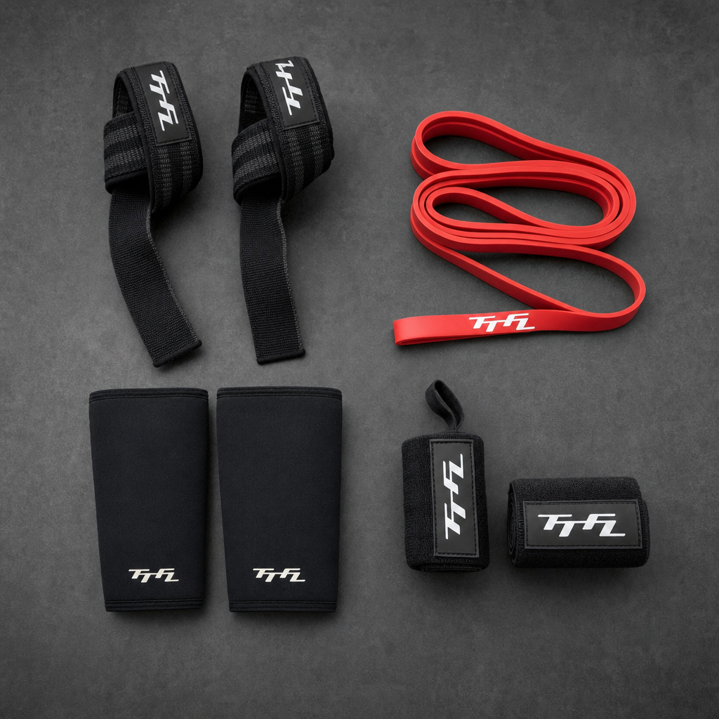 Kit PR: Rodilleras + Muñequeras + Straps + Banda de Regalo